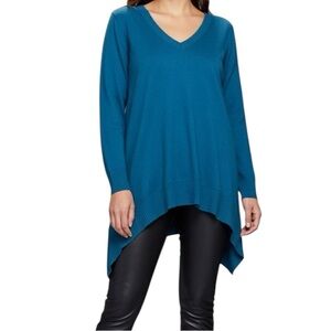 LARRY LEVINE Asymmetrical Sweater Tunic